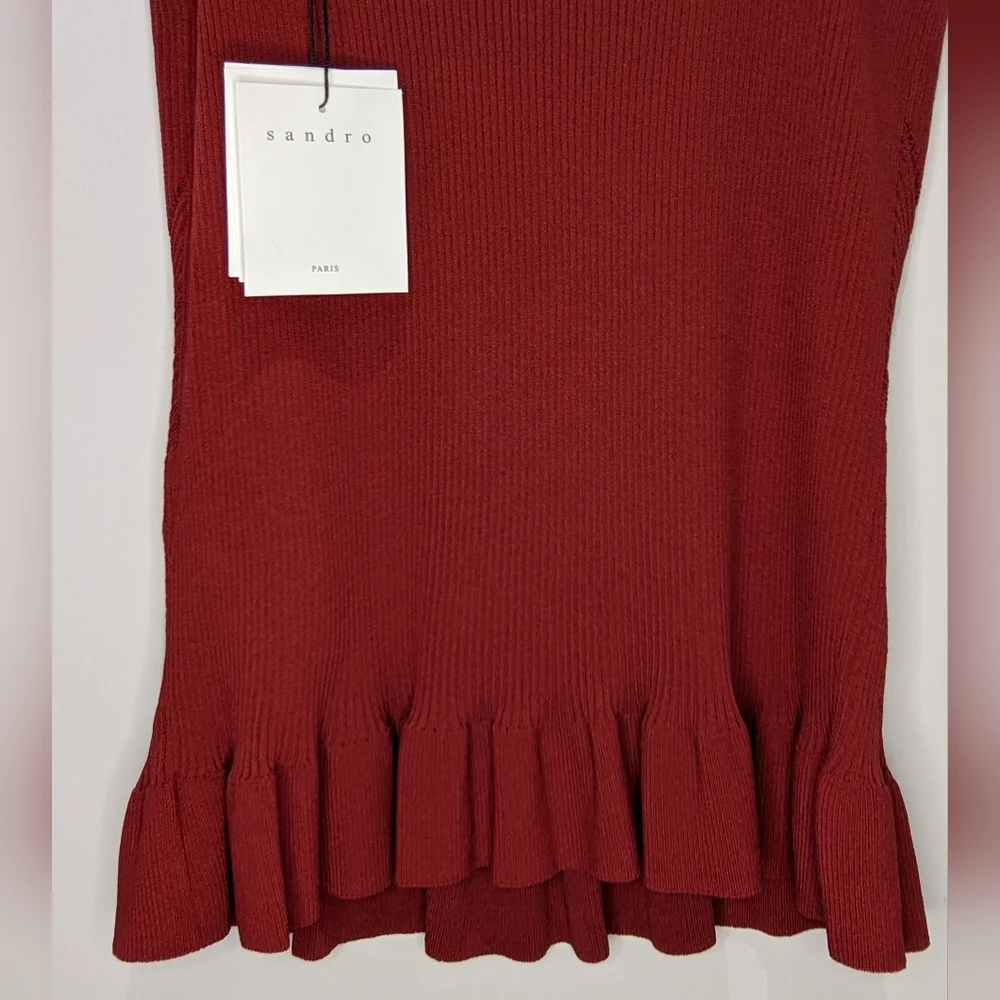 Sandro Ribbed Tank Top BNWT - Picture 4 of 4